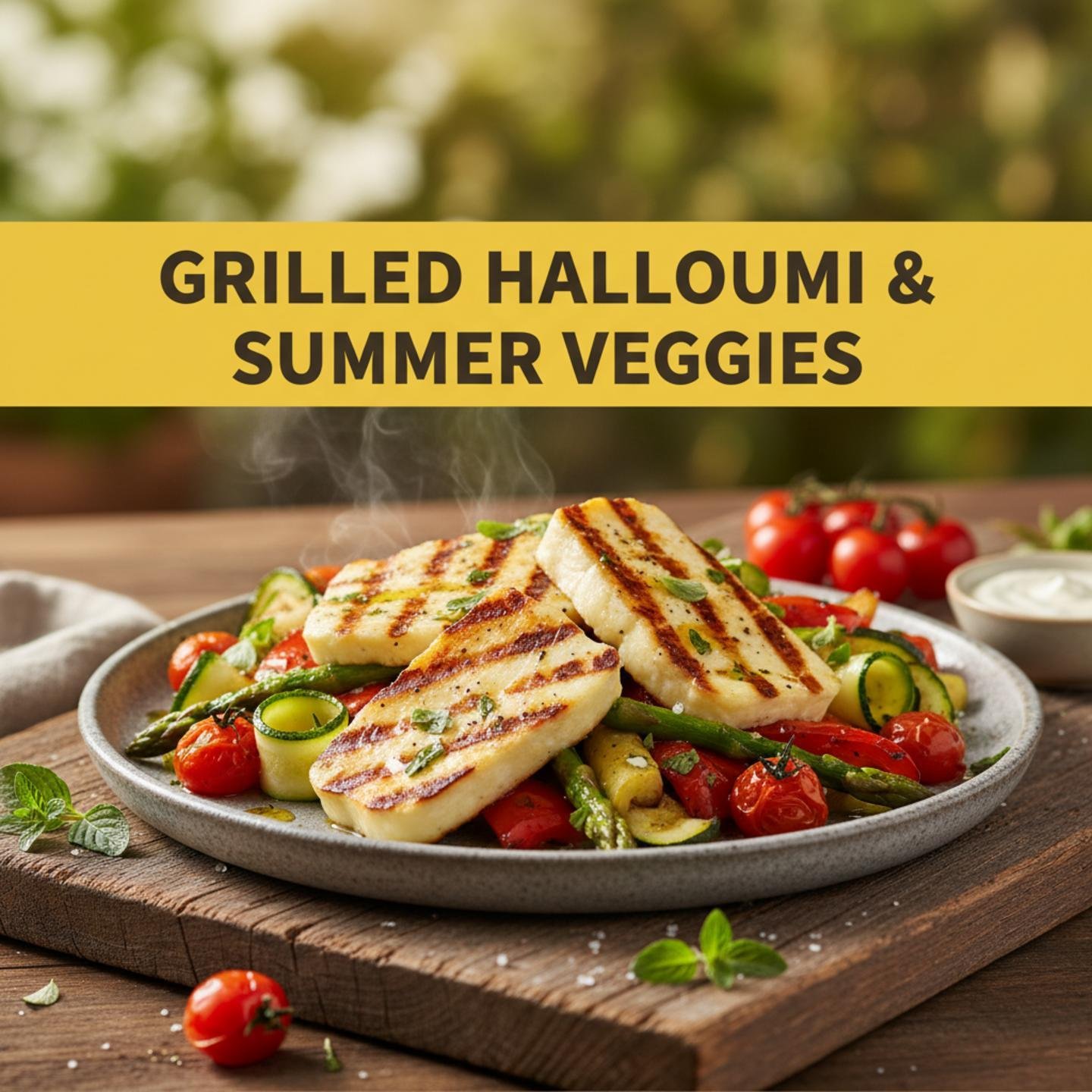 Grilled Halloumi & Summer Veggies
