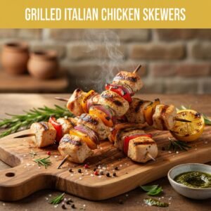 Grilled Italian Chicken Skewers
