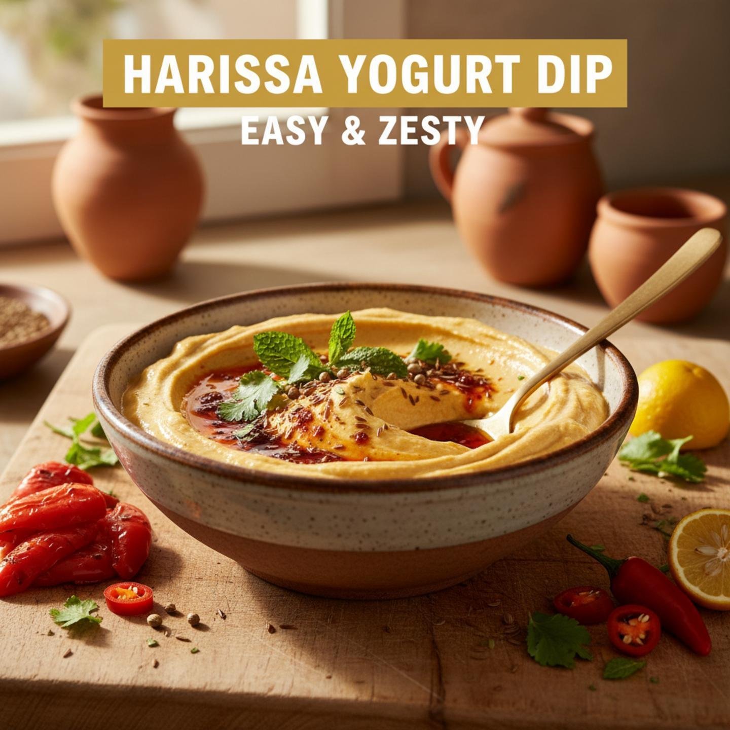 Harissa Yogurt Dip: Easy & Zesty