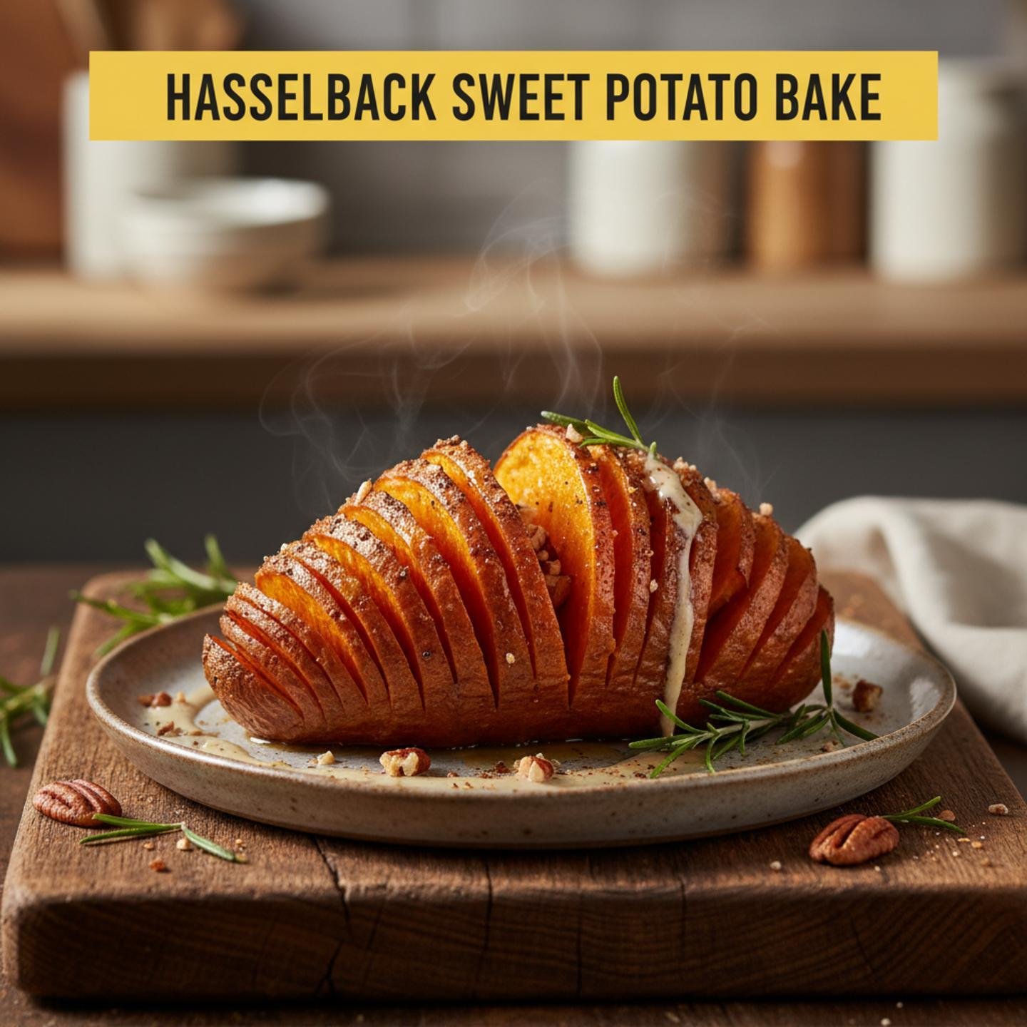 Hasselback Sweet Potato Bake
