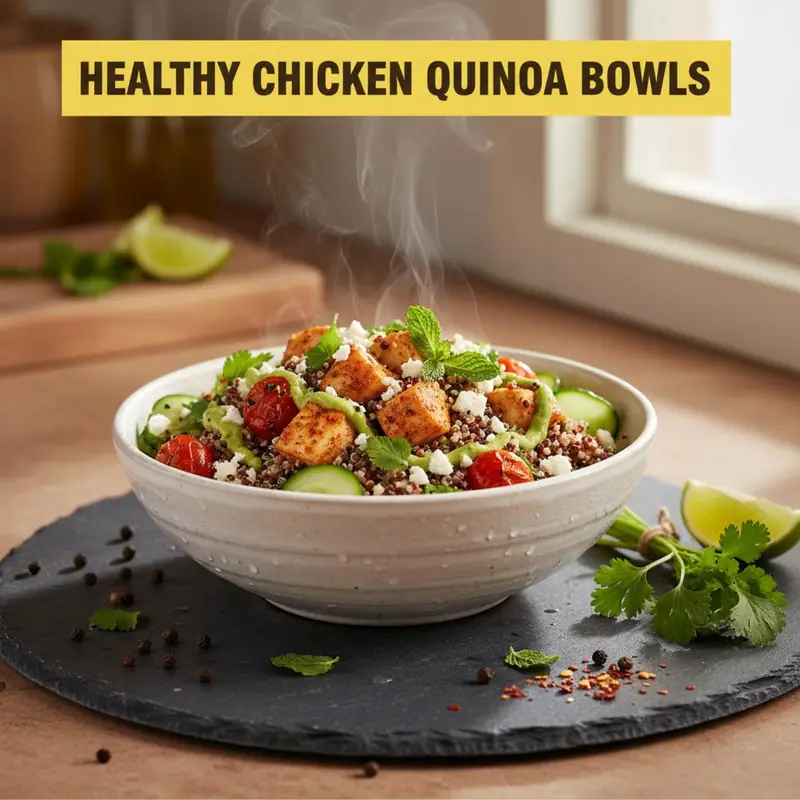 Healthy Chicken Quinoa Bowls