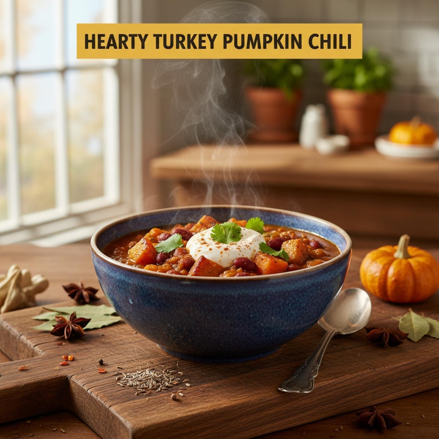 Hearty Turkey Pumpkin Chili