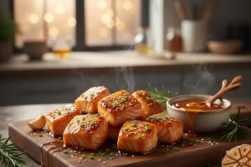 Honey-Garlic Salmon Bites