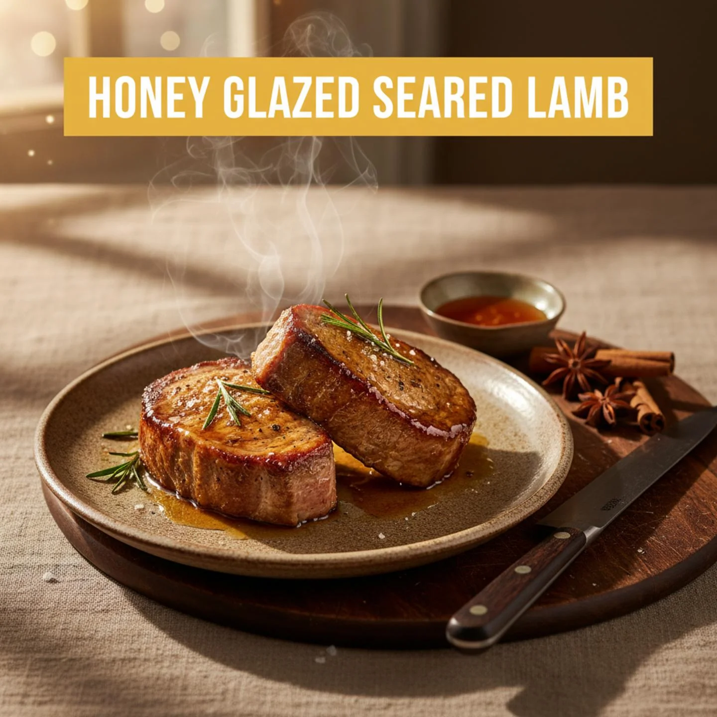 Honey Glazed Seared Lamb