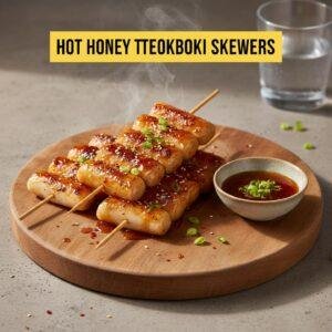 Hot Honey Tteokbokki Skewers