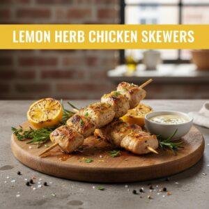 Lemon Herb Chicken Skewers