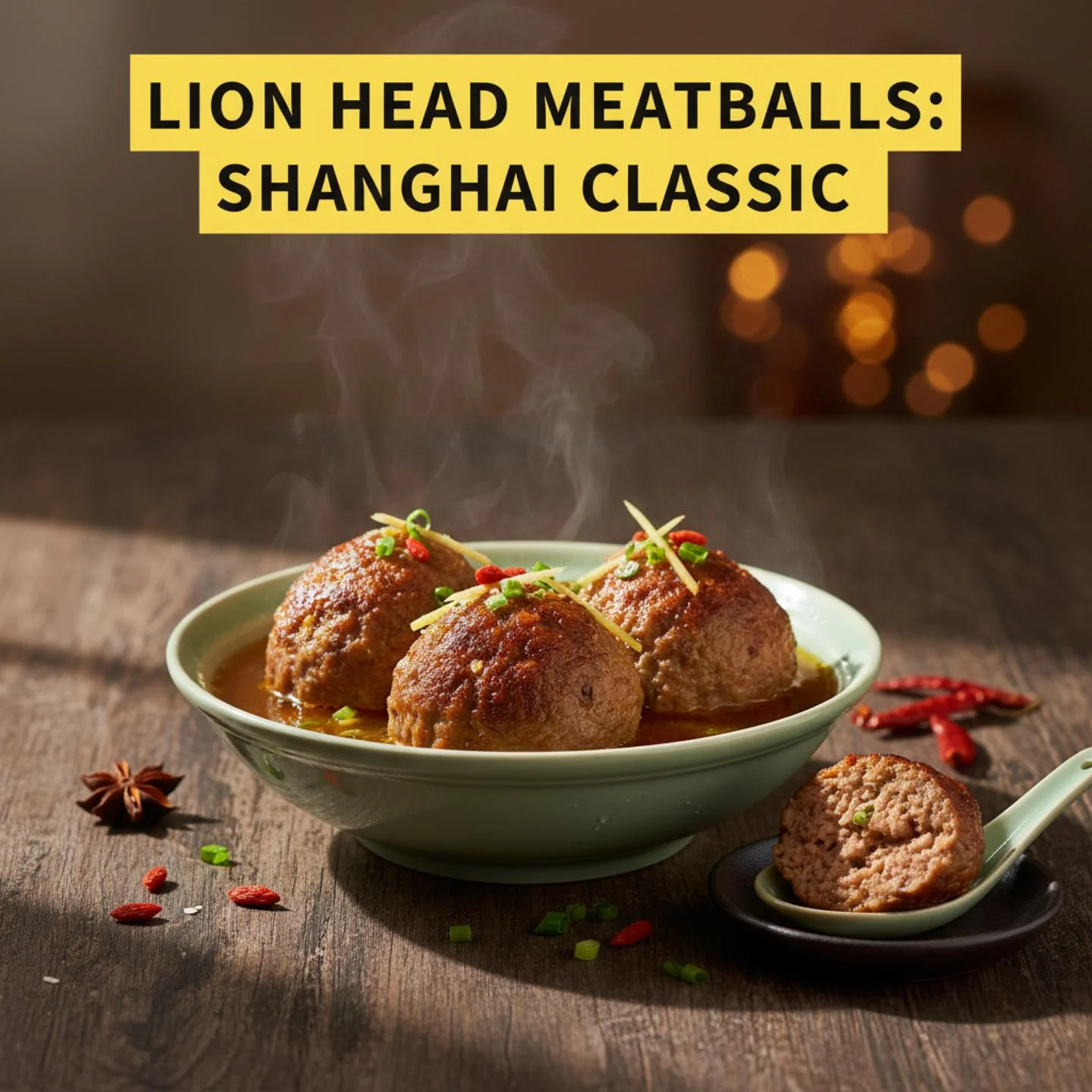 Lion Head Meatballs: Shanghai Classic