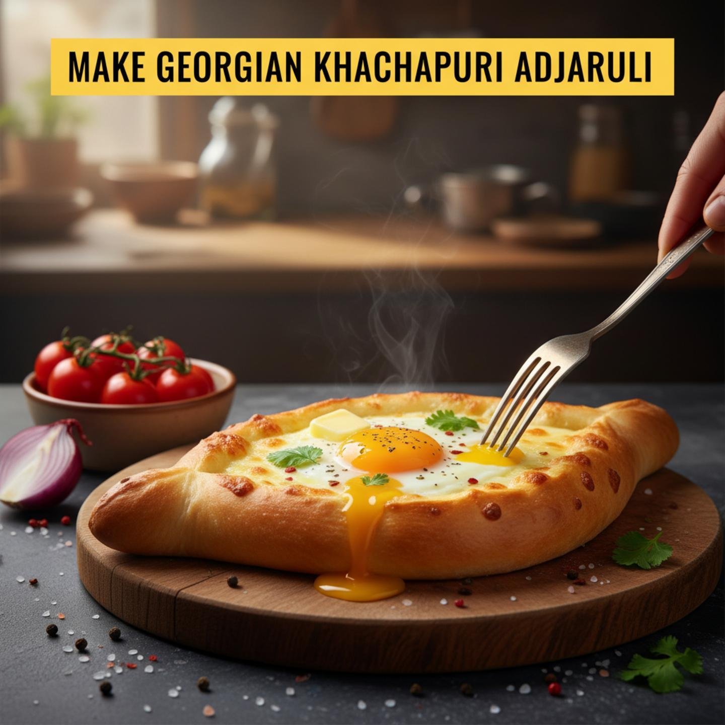 Make Georgian Khachapuri Adjaruli