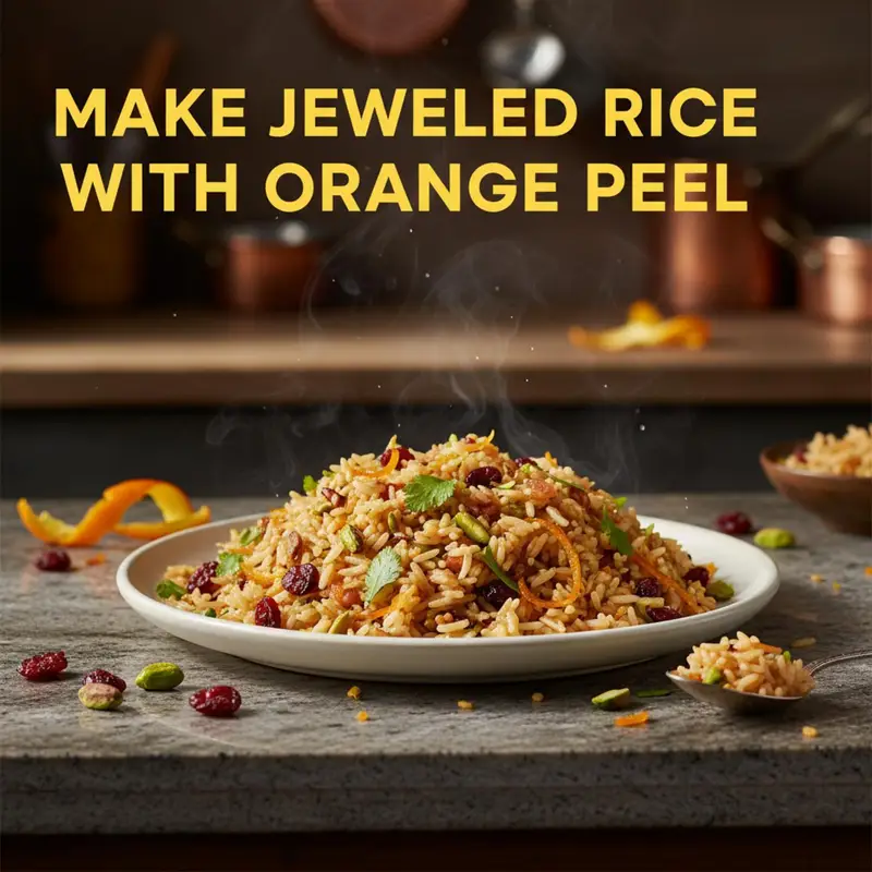Make Jeweled Rice with Orange Peel