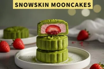Matcha Strawberry Snowskin Mooncakes