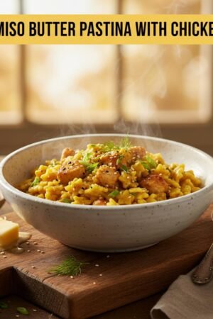 Miso Butter Pastina with Chicken