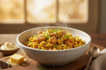 Miso Butter Pastina with Chicken