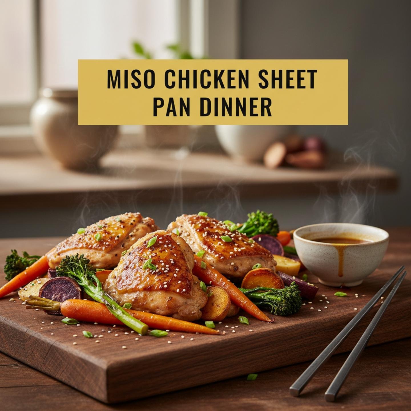 Miso Chicken Sheet Pan Dinner