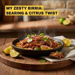 My Zesty Birria: Searing & Citrus Twist