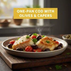 One-Pan Cod with Olives & Capers
