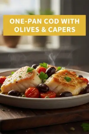One-Pan Cod with Olives & Capers