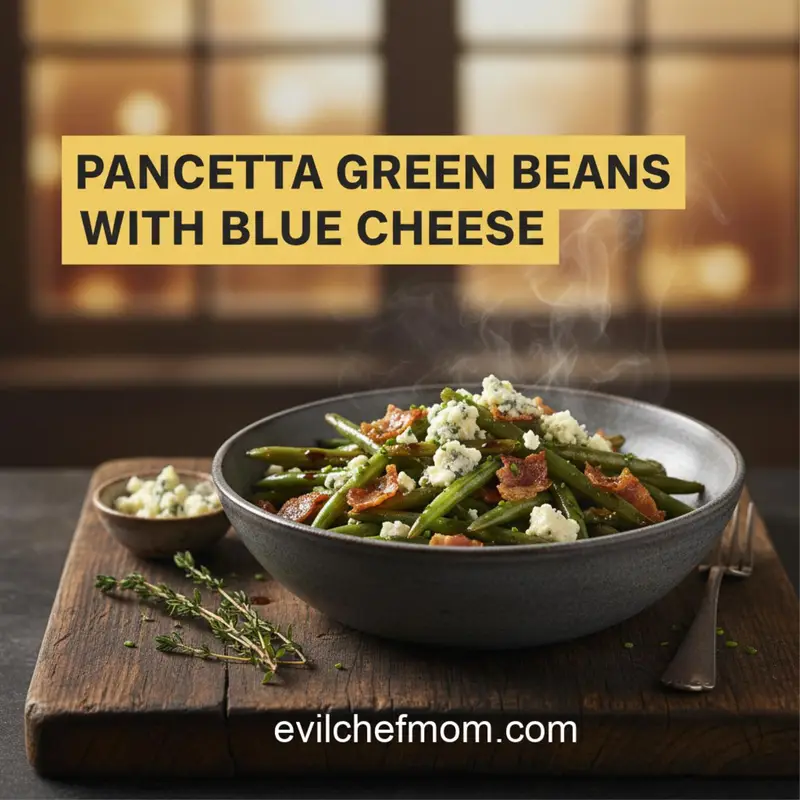 Pancetta Green Beans with Blue Cheese