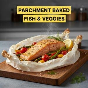 Parchment Baked Fish & Veggies