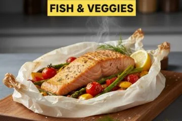 Parchment Baked Fish & Veggies