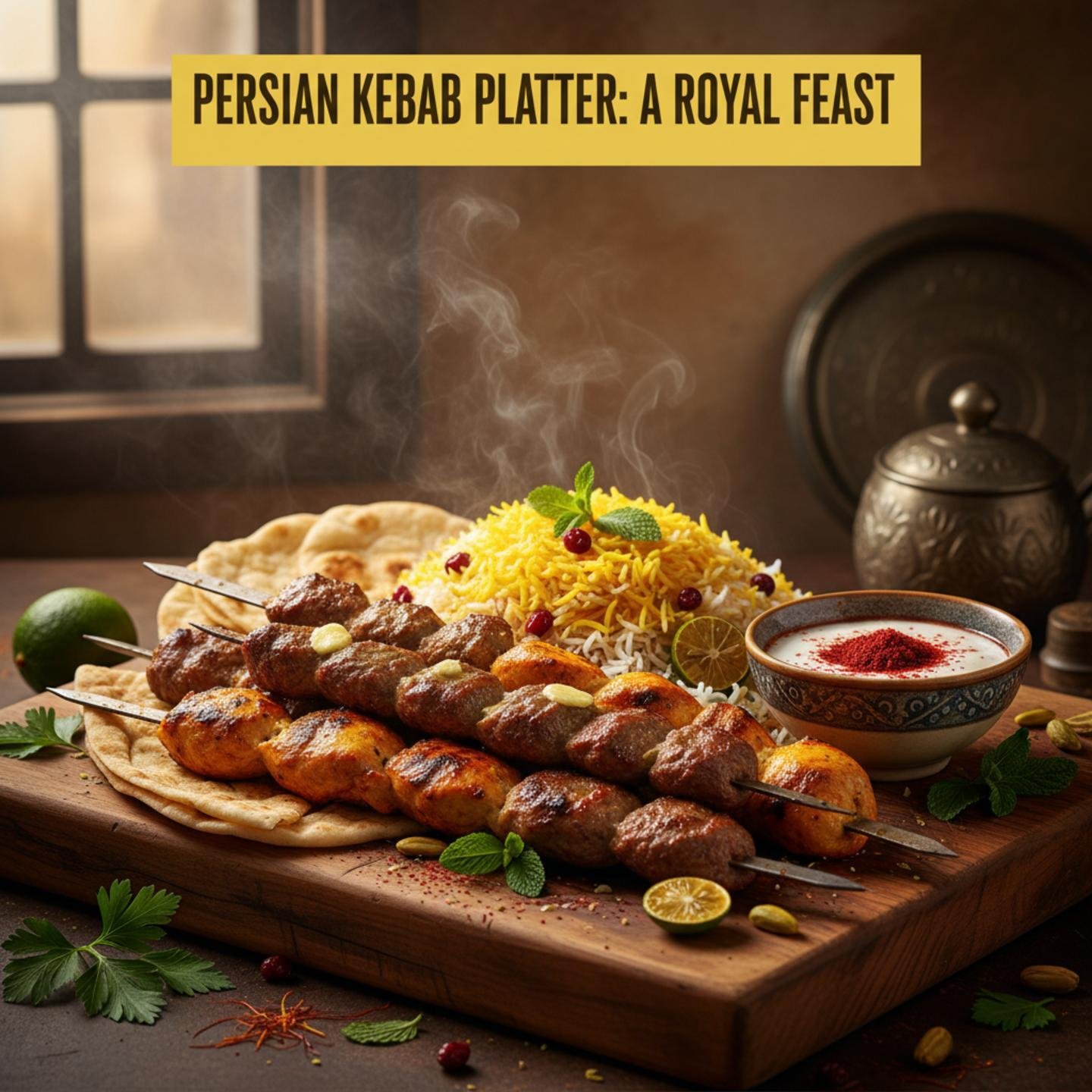 Persian Kebab Platter: A Royal Feast
