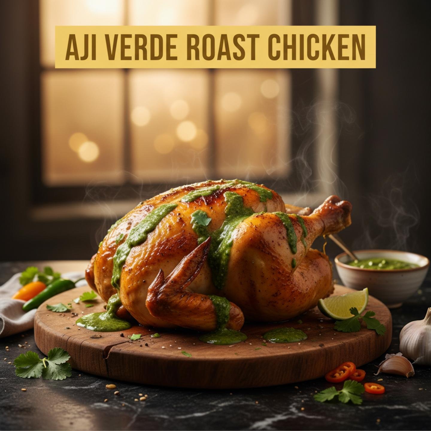 Peruvian Aji Verde Roast Chicken