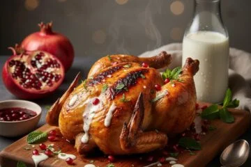 Pomegranate Buttermilk Spatchcock Chicken