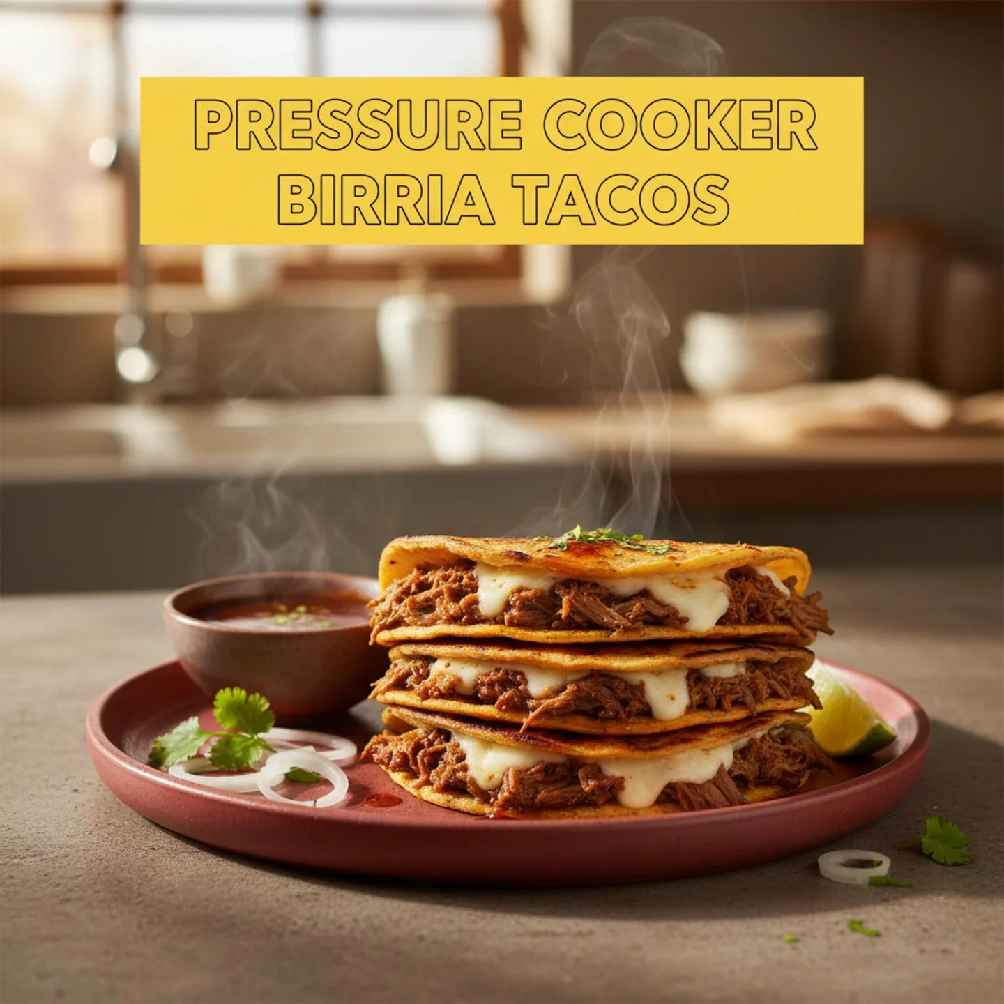 Pressure Cooker Birria Tacos