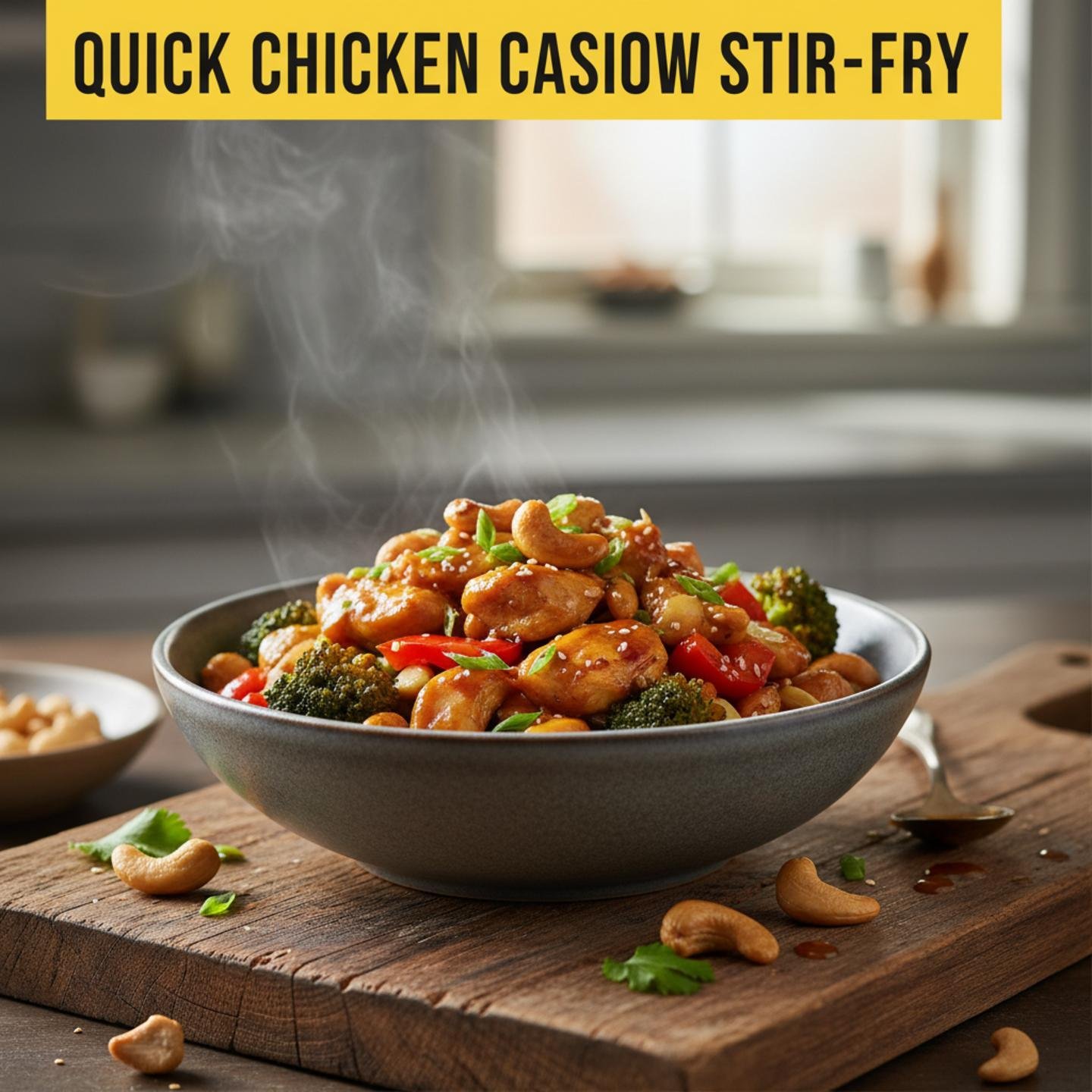 Quick Chicken Cashew Stir-Fry