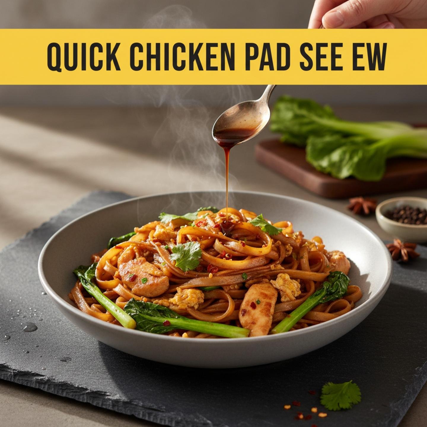 Quick Chicken Pad See Ew