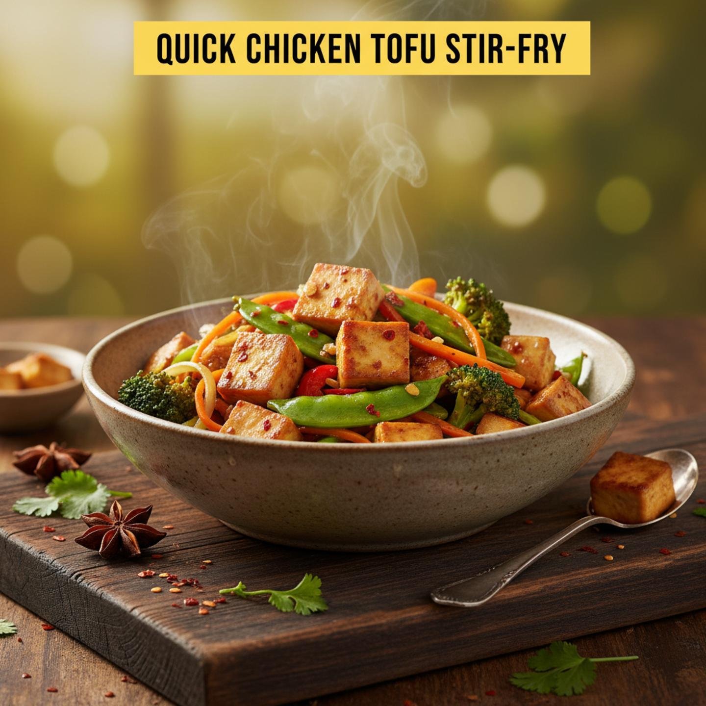Quick Chicken Tofu Stir-Fry