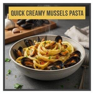 Quick Creamy Mussels Pasta