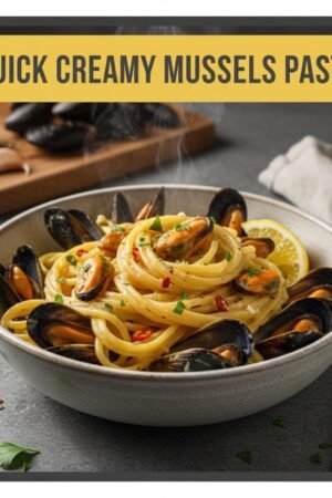 Quick Creamy Mussels Pasta