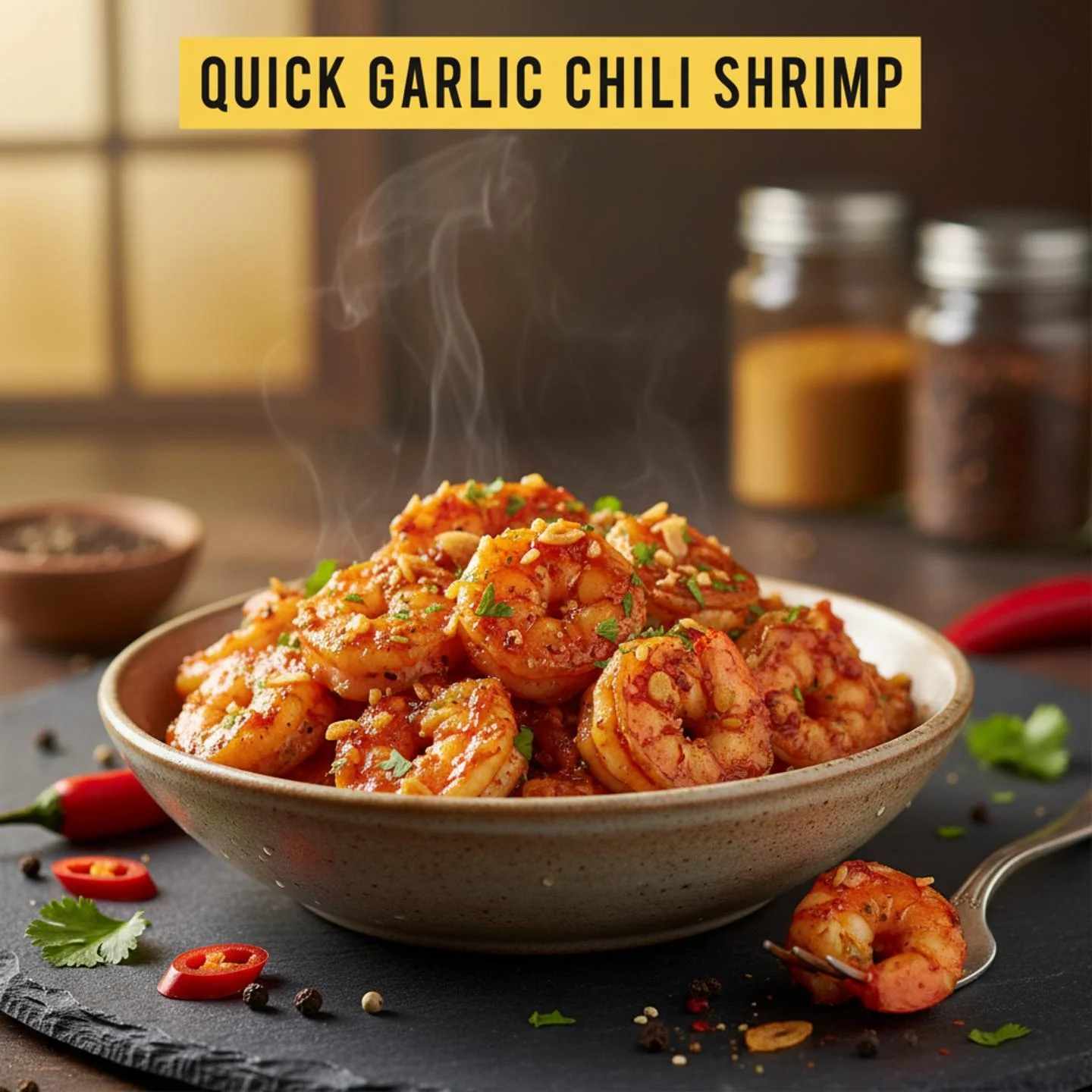 Quick Garlic Chili Shrimp