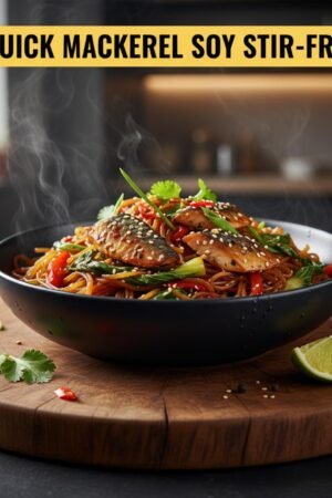 Quick Mackerel Soy Stir-Fry