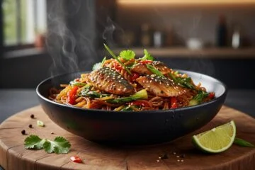 Quick Mackerel Soy Stir-Fry