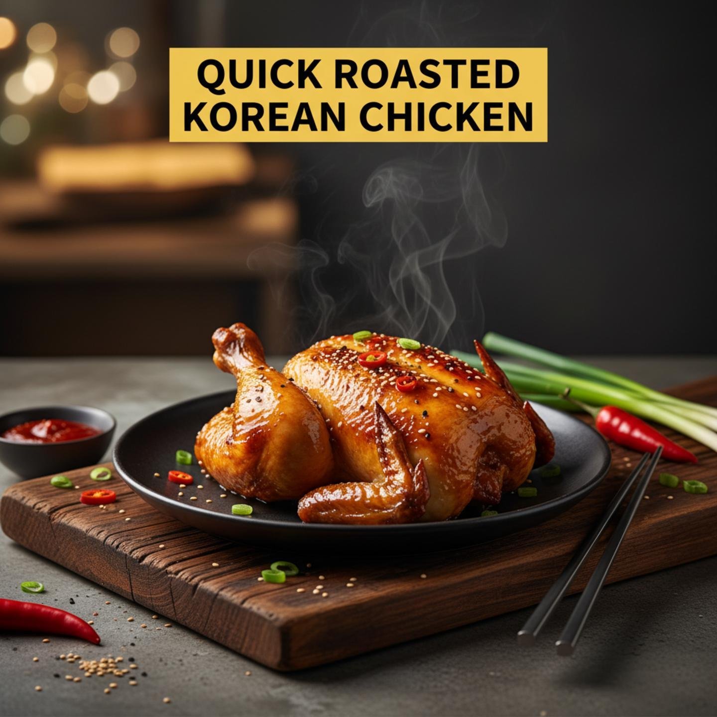Quick Roasted Korean Chicken