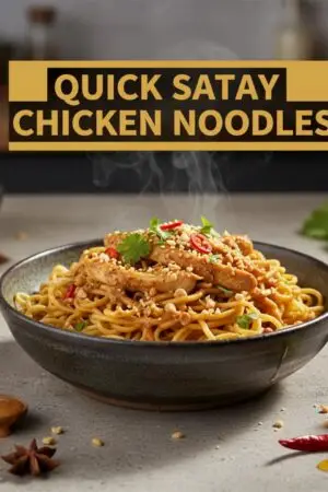 Quick Satay Chicken Noodles