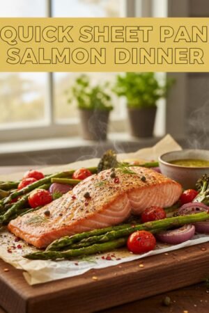 Quick Sheet Pan Salmon Dinner
