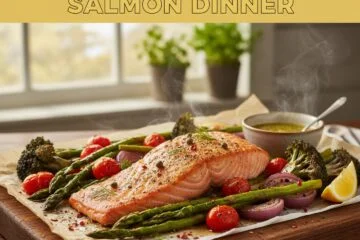 Quick Sheet Pan Salmon Dinner