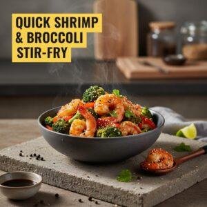 Quick Shrimp & Broccoli Stir-Fry