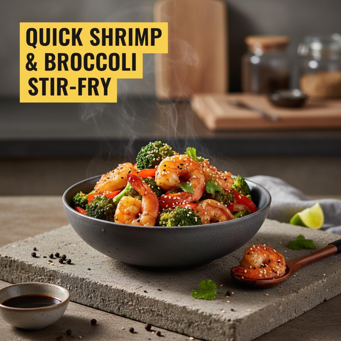 Quick Shrimp & Broccoli Stir-Fry