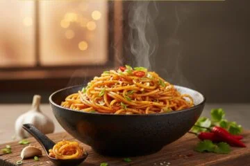 Quick Spicy Garlic Noodles