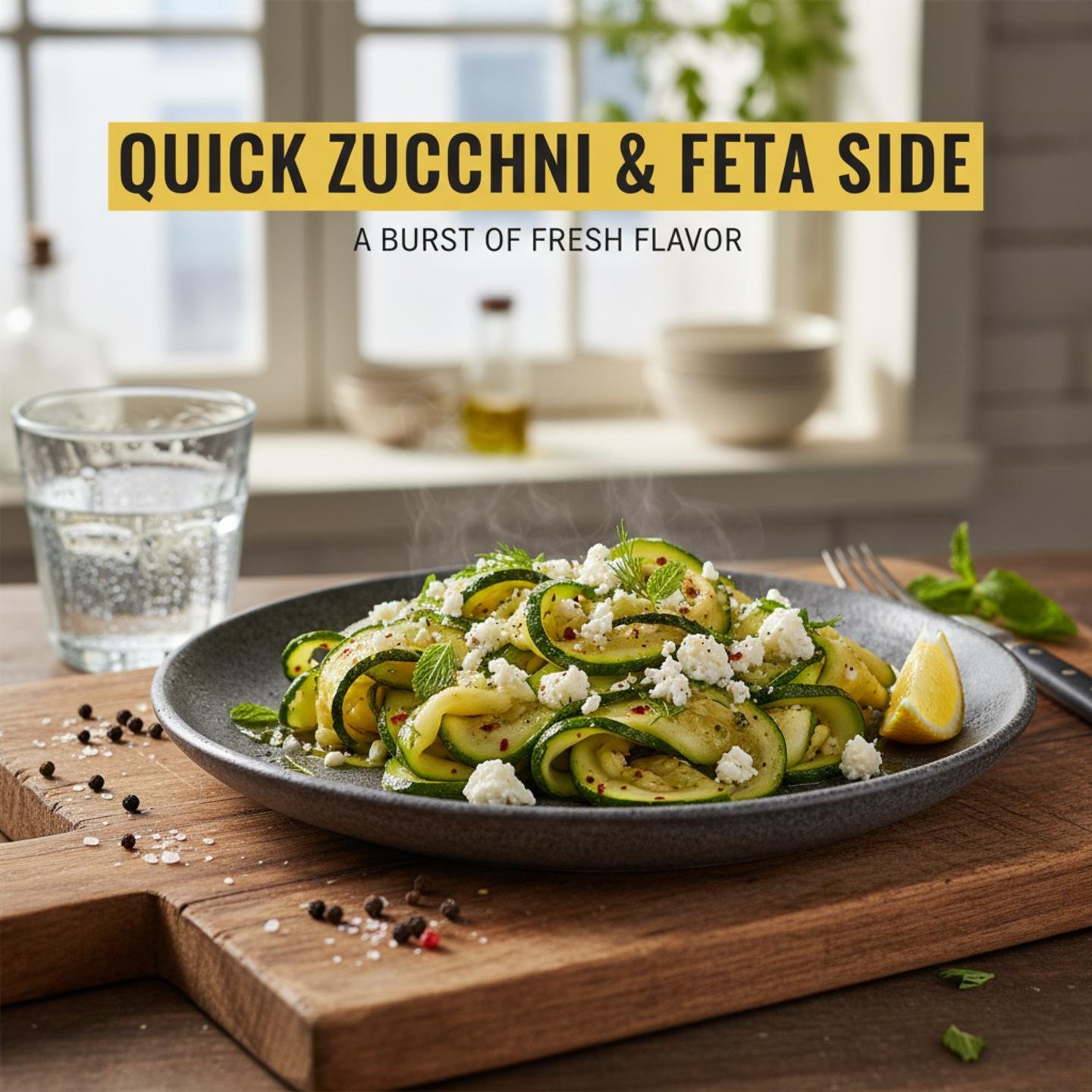 Quick Zucchini & Feta Side