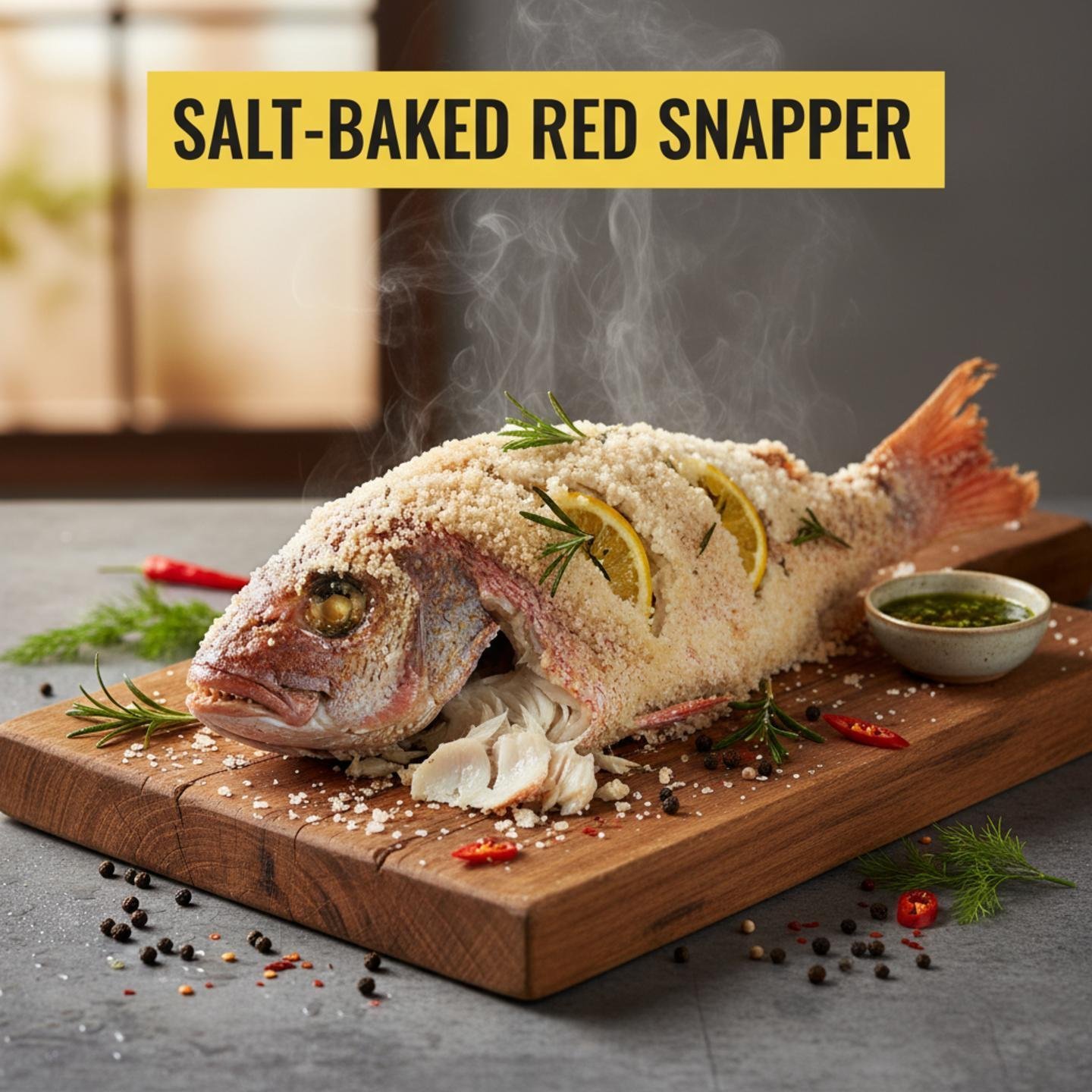 Salt-Baked Red Snapper