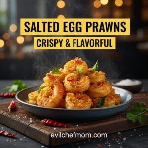 Salted Egg Prawns: Crispy & Flavorful
