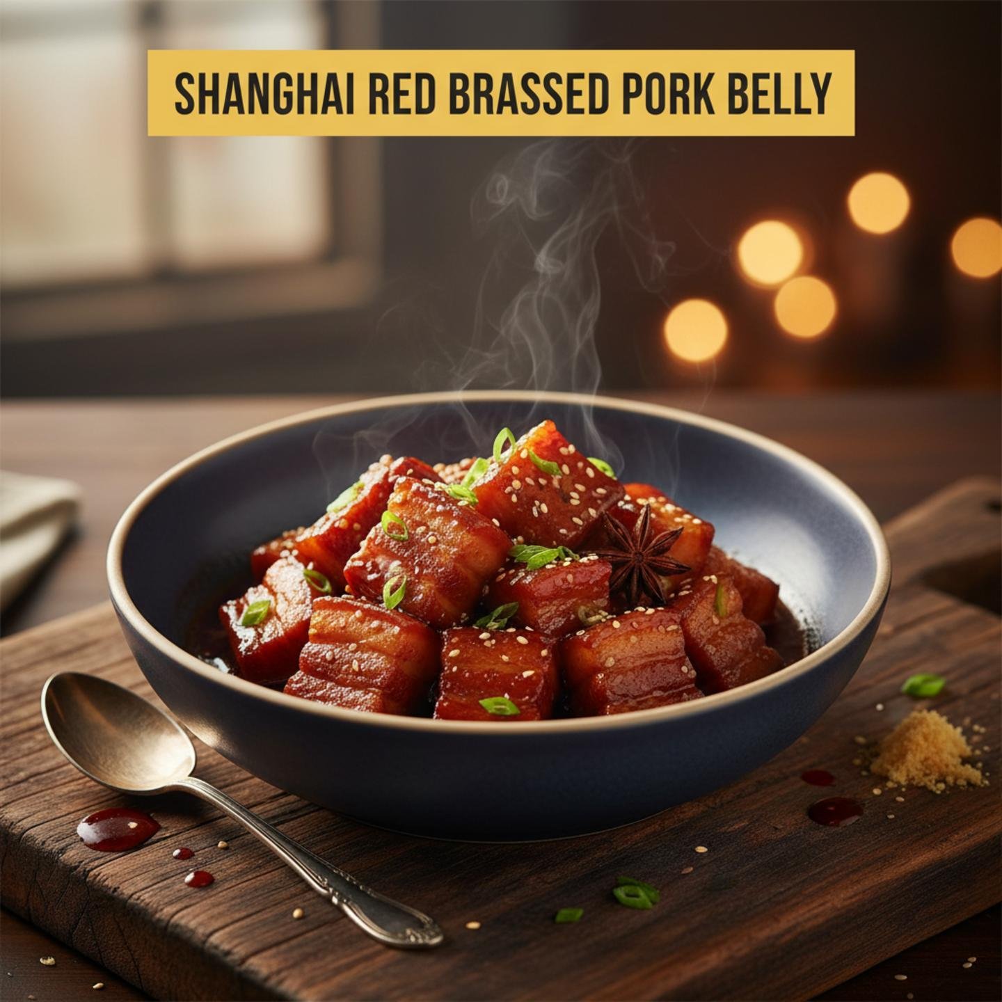 Shanghai Red Braised Pork Belly