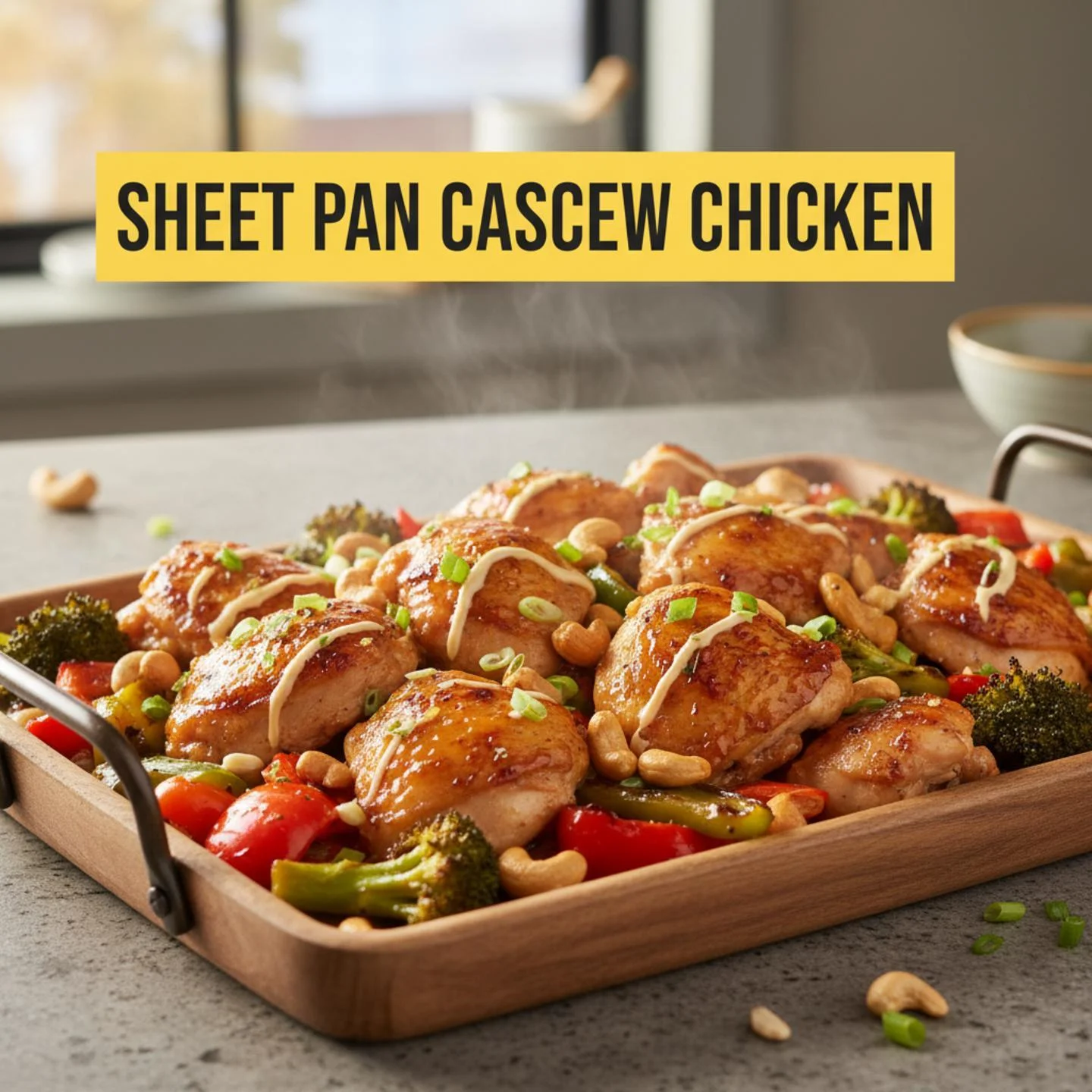 Sheet Pan Cashew Chicken