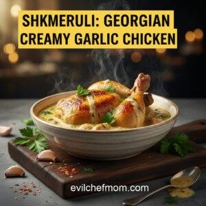 Shkmeruli: Georgian Creamy Garlic Chicken