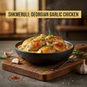 Shkmeruli: Georgian Garlic Chicken
