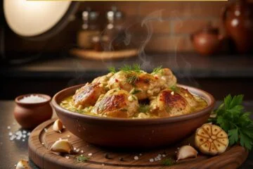 Shkmeruli: Georgian Garlic Chicken